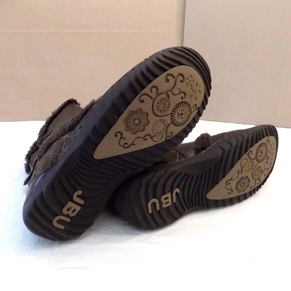 JBU JAMBU Brown Iceburg Boots Faux Leather Fur Sz 8.5 Winter Snow Side Zip - Picture 6 of 7